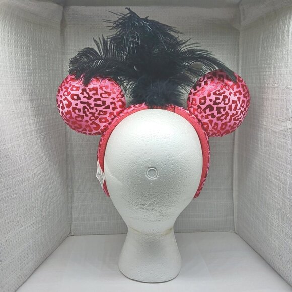 Disney Parks Pink Cheetah Print Minnie Mouse Ears - Picture 2 of 3